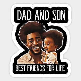 Father And Son Best Friends For Life Father's Day Gift Sticker